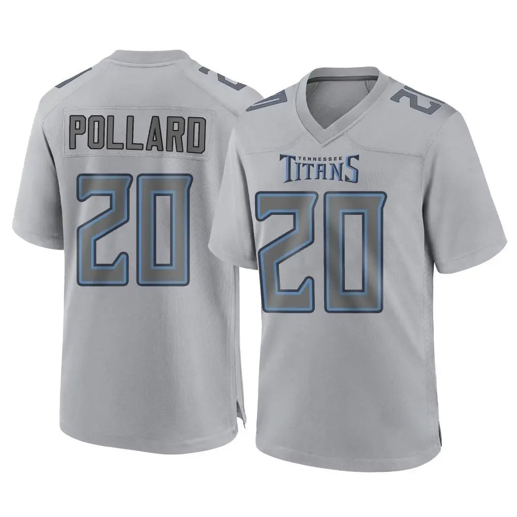 Tocy T.Titans #20 Tony Pollard Player Gray Atmosphere Fashion Home Game Stitched Jerseys