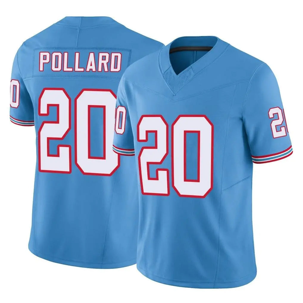Tocy T.Titans #20 Tony Pollard Player Light Blue Limited Vapor F.U.S.E. Home Game Stitched Jerseys