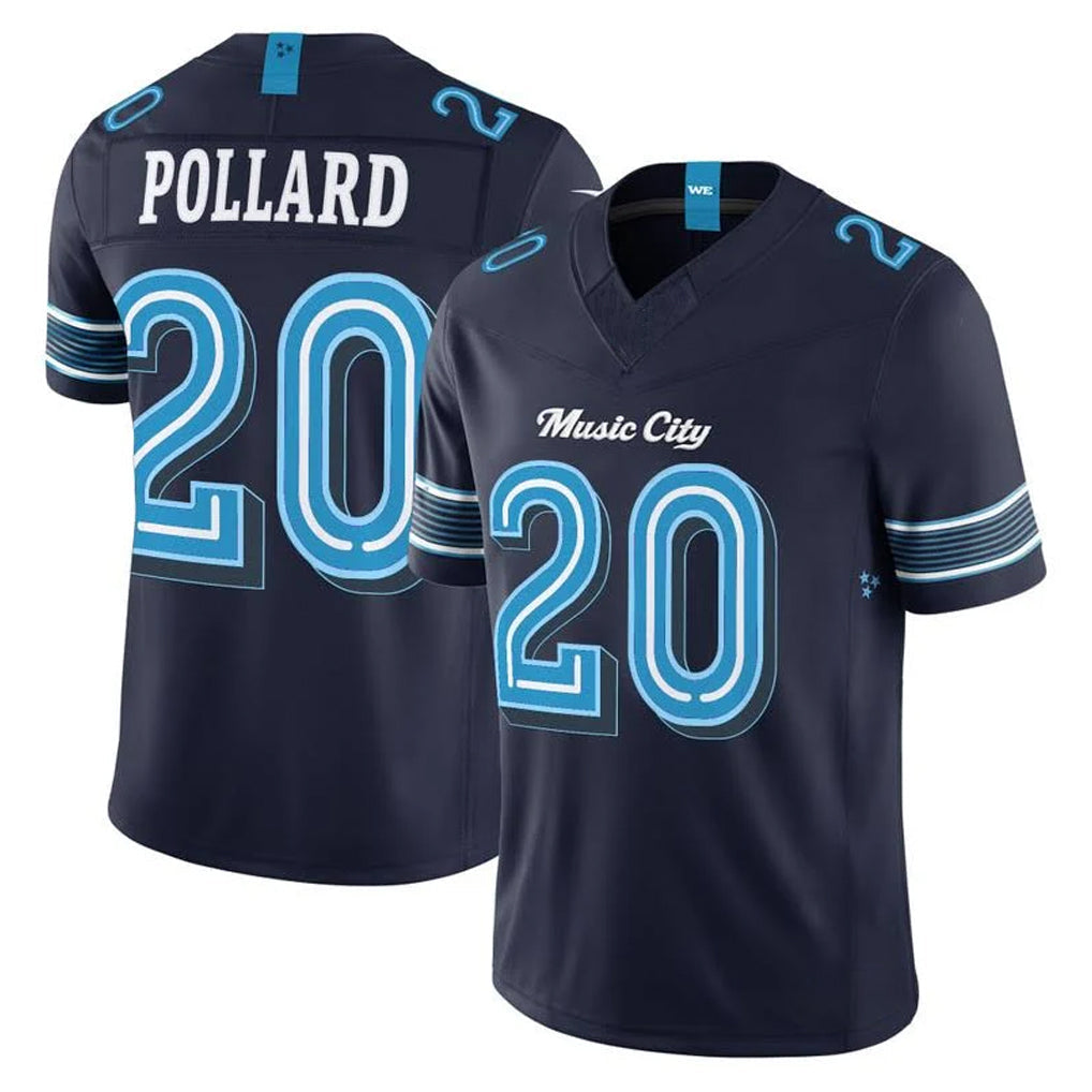 Tocy T.Titans #20 Tony Pollard Player Navy 2026 Rivalries Collection Limited Home Game Stitched Jerseys