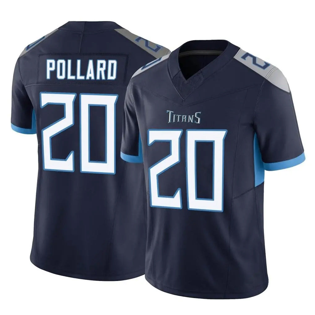 Tocy T.Titans #20 Tony Pollard Player Navy Limited Vapor F.U.S.E. Home Game Stitched Jerseys