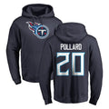Tocy T.Titans #20 Tony Pollard Player Navy Logo Pullover Hoodies Home Game Stitched Jerseys