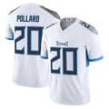Tocy T.Titans #20 Tony Pollard Player White 2025 Vapor Limited Home Game Stitched Jerseys