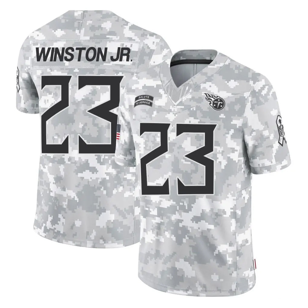 Tocy T.Titans #23 Kevin Winston Jr. Player Arctic Camo Limited Salute to Service Home Game Stitched Jerseys