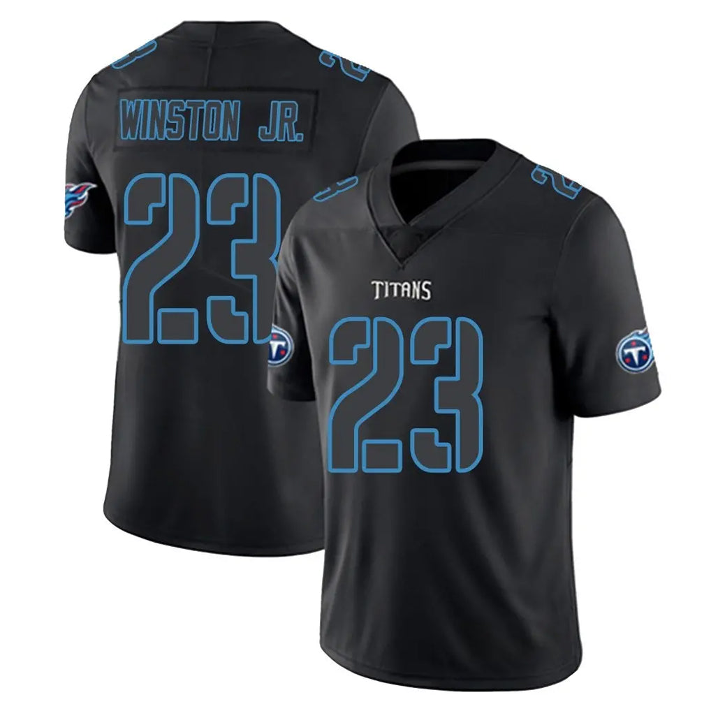 Tocy T.Titans #23 Kevin Winston Jr. Player Black Impact Limited Home Game Stitched Jerseys