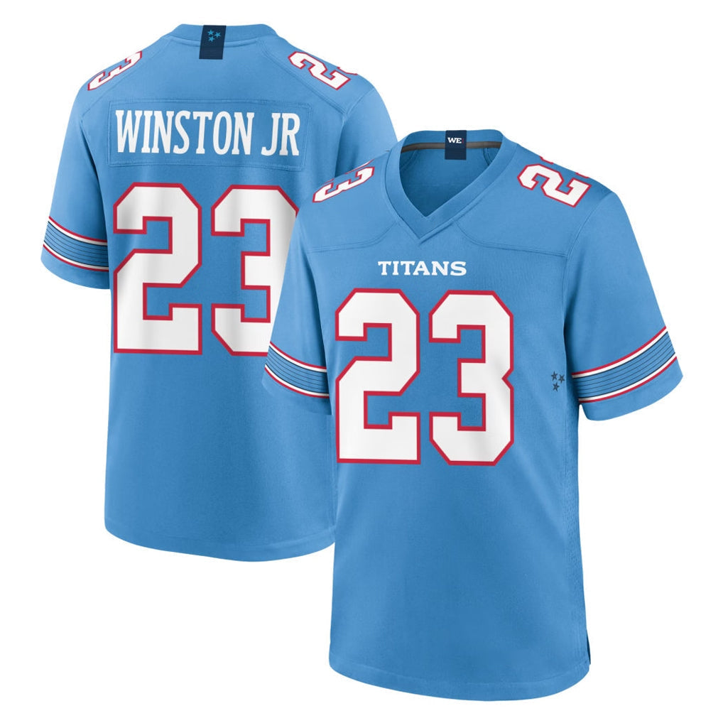 Tocy T.Titans #23 Kevin Winston Jr. Player Light Blue 2026 Game Home Stitched Jerseys