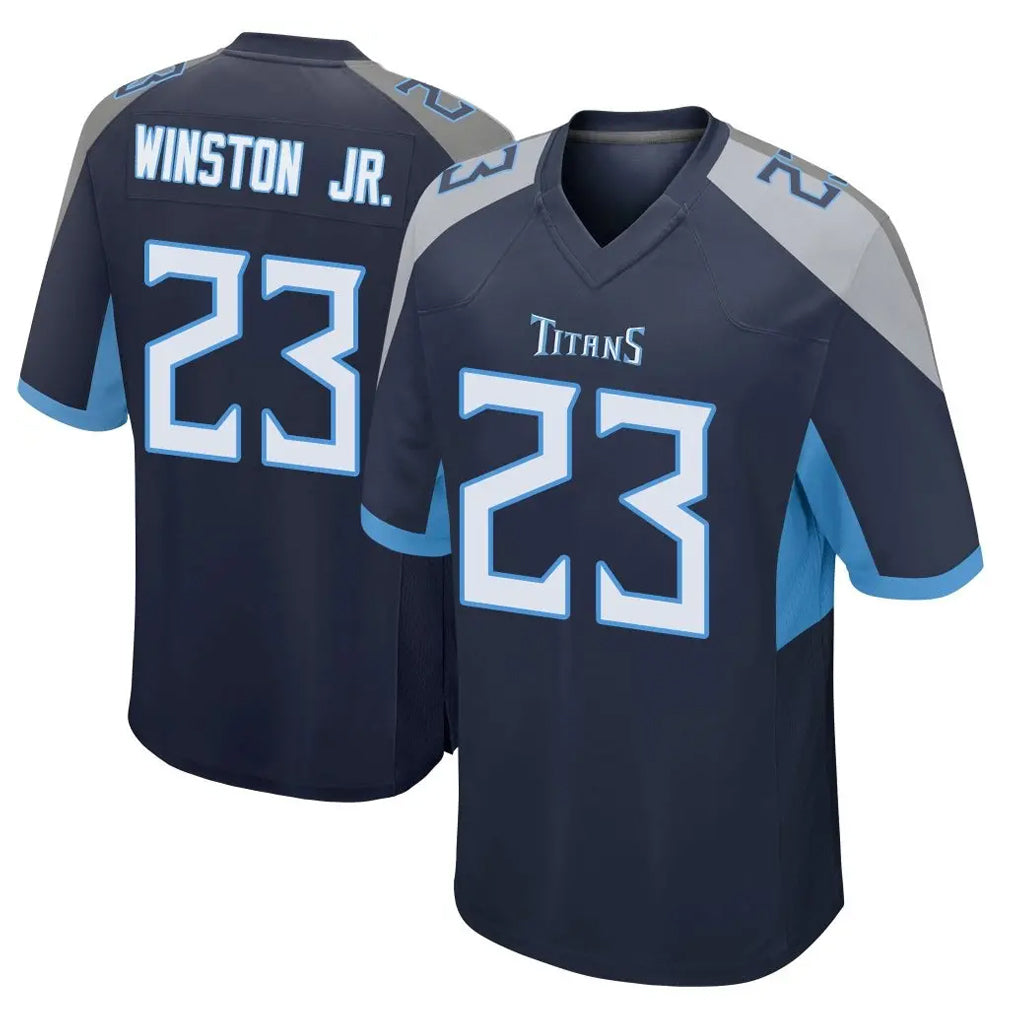 Tocy T.Titans #23 Kevin Winston Jr. Player Navy Home Game Stitched Jerseys