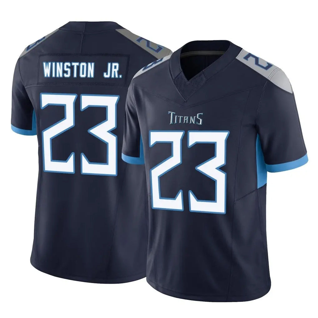 Tocy T.Titans #23 Kevin Winston Jr. Player Navy Limited Vapor F.U.S.E. Home Game Stitched Jerseys