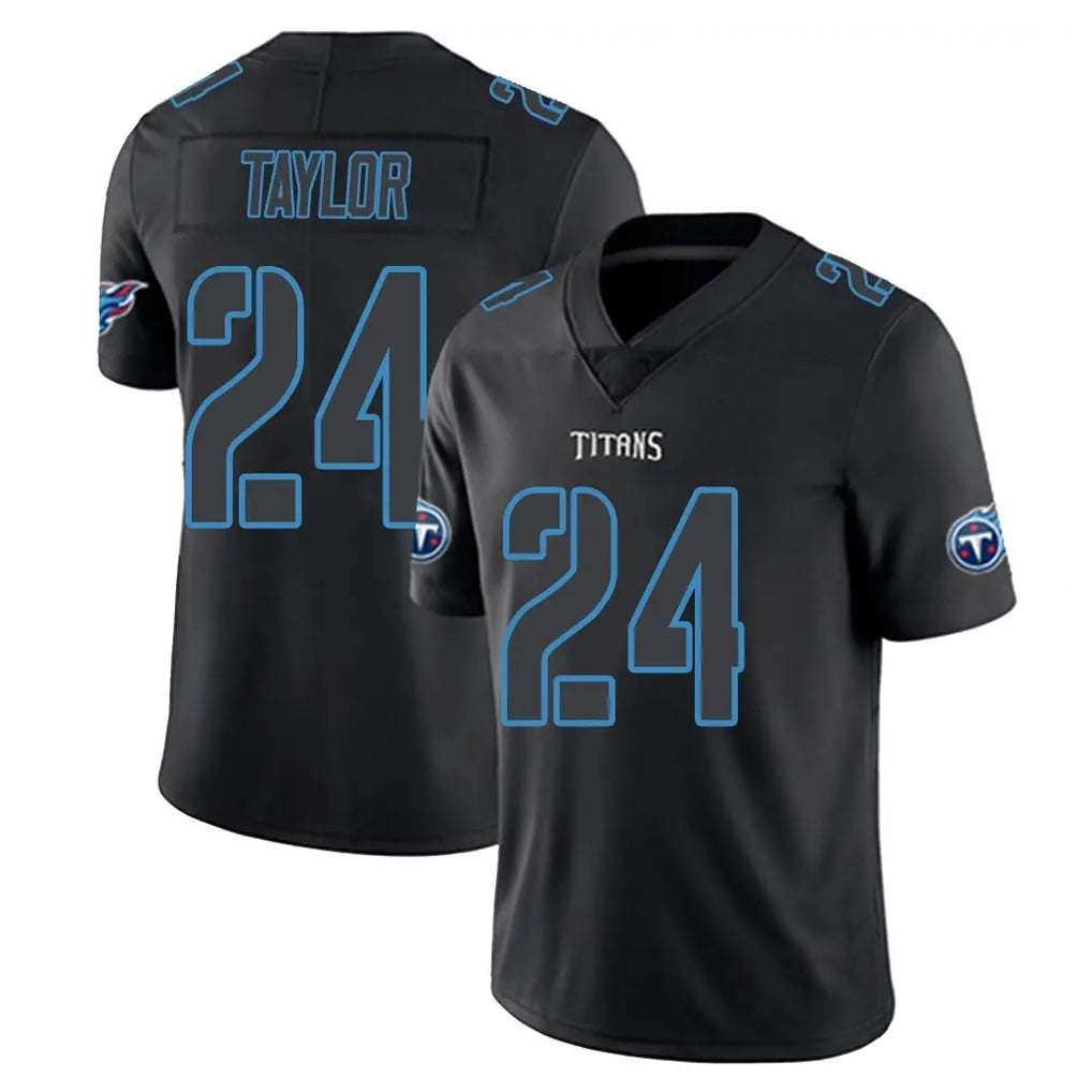 Tocy T.Titans #24 Alontae Taylor Player Black Impact Limited Home Game Stitched Jerseys