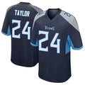 Tocy T.Titans #24 Alontae Taylor Player Navy Home Game Stitched Jerseys