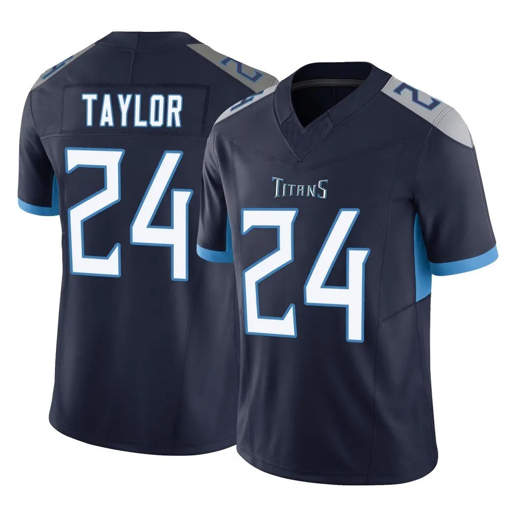 Tocy T.Titans #24 Alontae Taylor Player Navy Limited Vapor F.U.S.E. Home Game Stitched Jerseys