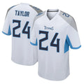 Tocy T.Titans #24 Alontae Taylor Player White Home Game Stitched Jerseys