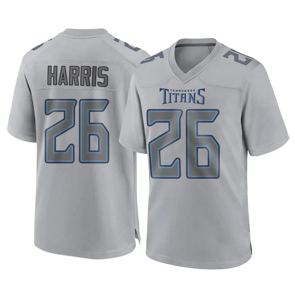 Tocy T.Titans #26 Marcus Harris Player Gray Atmosphere Fashion Home Game Stitched Jerseys