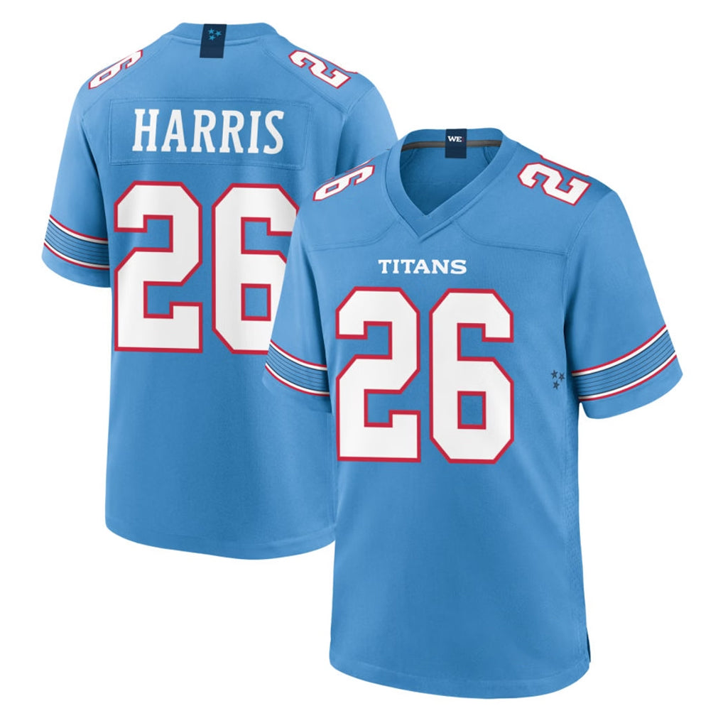 Tocy T.Titans #26 Marcus Harris Player Light Blue 2026 Game Home Stitched Jerseys