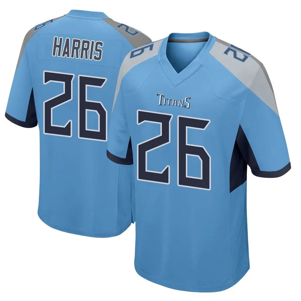 Tocy T.Titans #26 Marcus Harris Player Light Blue Home Game Stitched Jerseys