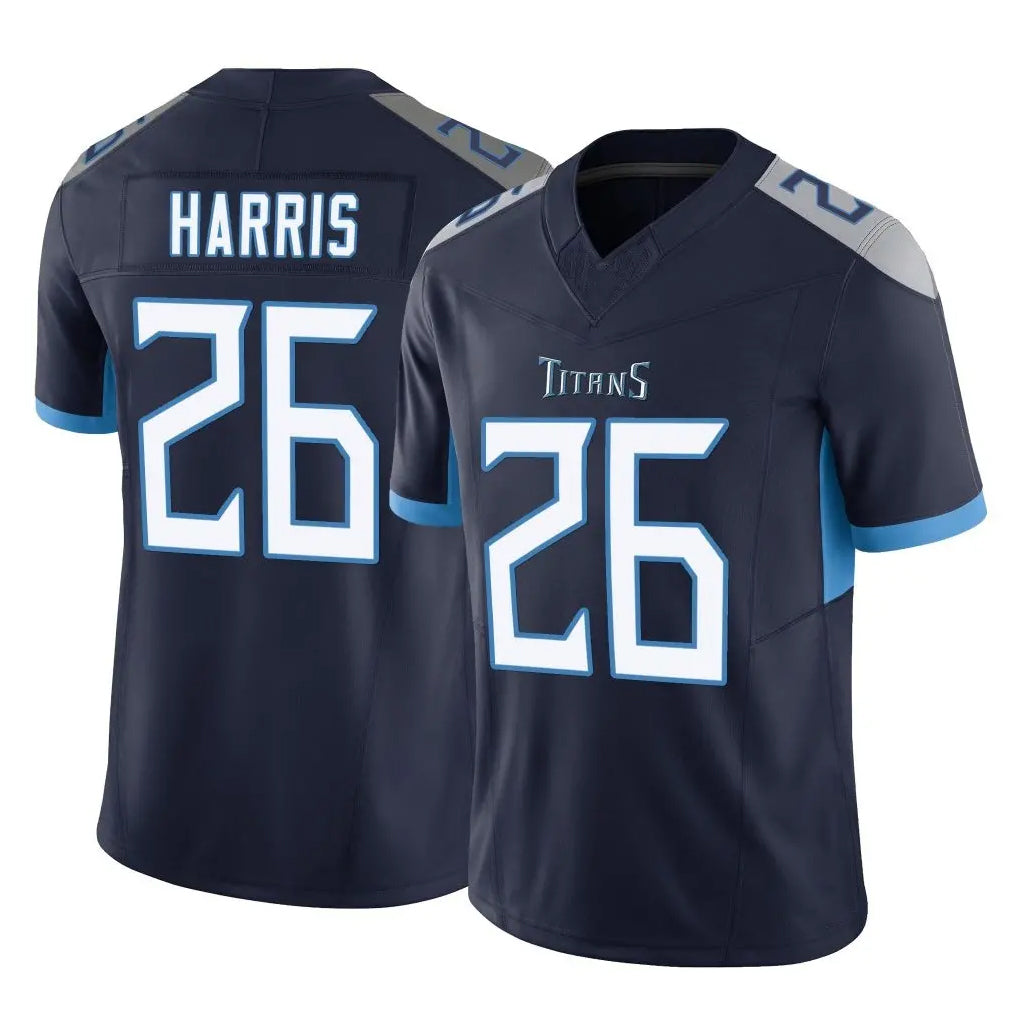 Tocy T.Titans #26 Marcus Harris Player Navy Limited Vapor F.U.S.E. Home Game Stitched Jerseys