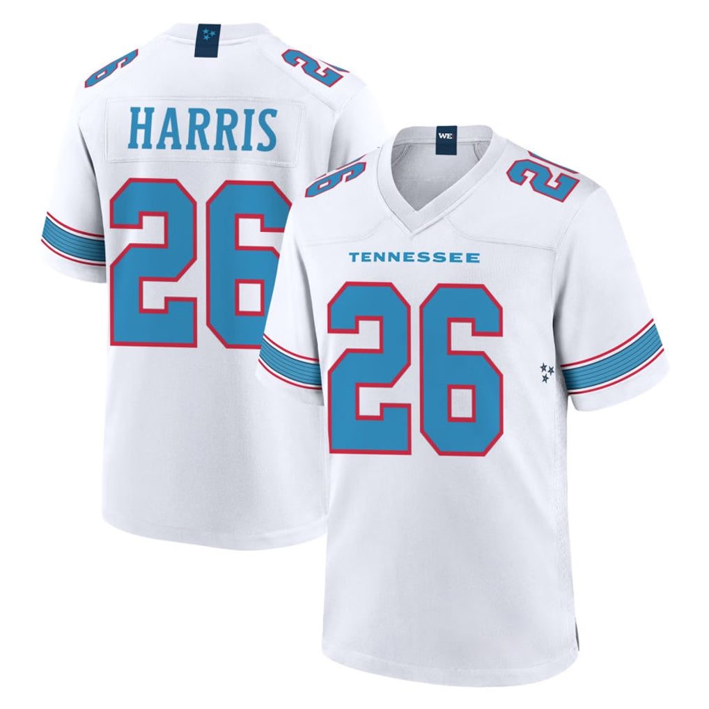 Tocy T.Titans #26 Marcus Harris Player White 2026 Game Home Stitched Jerseys