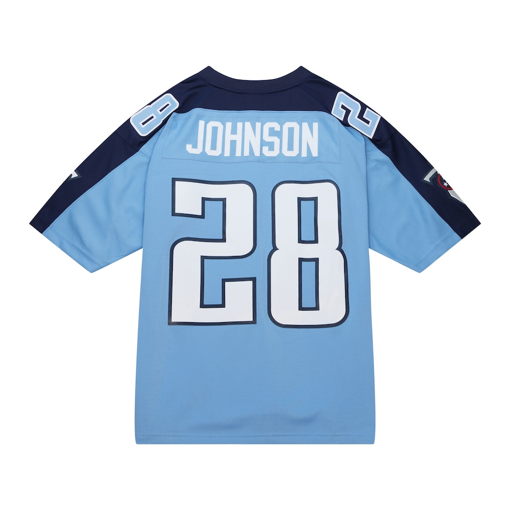 Tocy T.Titans #28 Chris Johnson Mitchell & Ness Light Blue Legacy Replica Jersey Stitched Puhic Game Jerseys