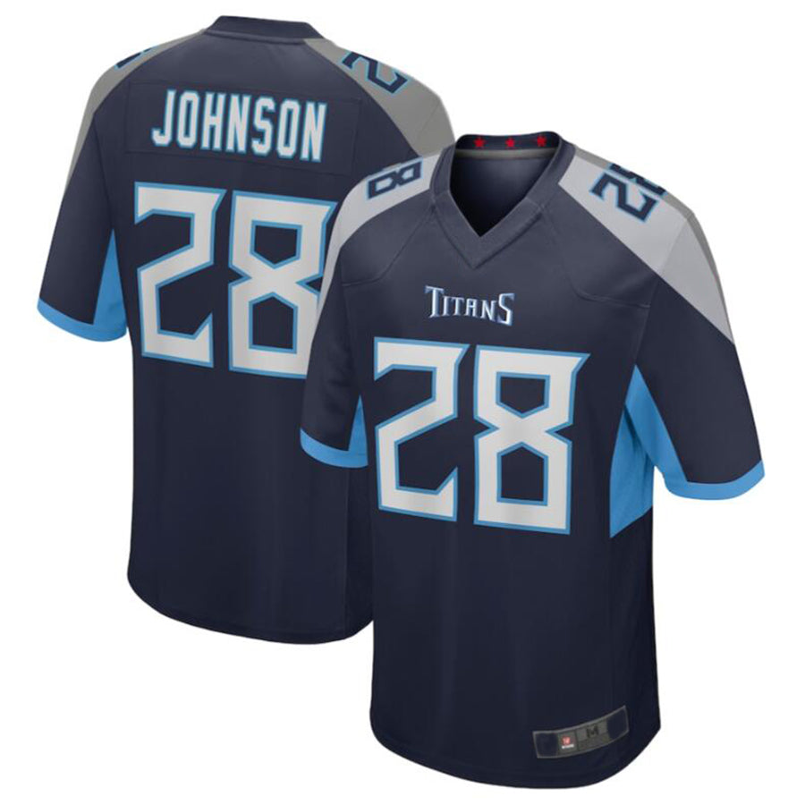 tocy T.Titans #28 Chris Johnson Navy Retired Player Game Jersey American Stitched Football Jerseys
