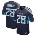 tocy T.Titans #28 Chris Johnson Navy Retired Player Game Jersey American Stitched Football Jerseys