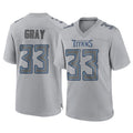 Tocy T.Titans #33 Cedric Gray Player Gray Atmosphere Fashion Home Game Stitched Jerseys