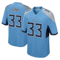 Tocy T.Titans #33 Cedric Gray Player Light Blue Home Game Stitched Jerseys