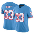 Tocy T.Titans #33 Cedric Gray Player Light Blue Limited Vapor F.U.S.E. Home Game Stitched Jerseys