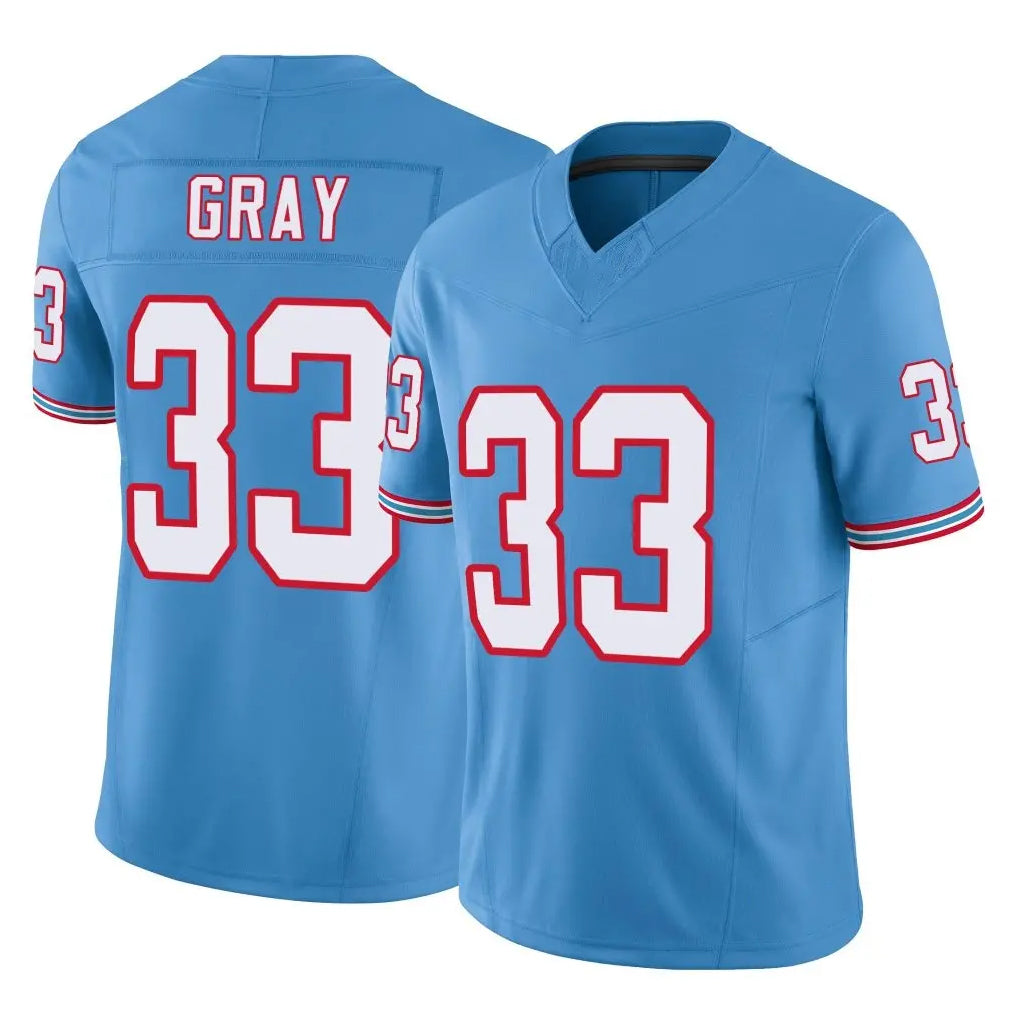 Tocy T.Titans #33 Cedric Gray Player Light Blue Limited Vapor F.U.S.E. Home Game Stitched Jerseys