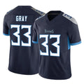 Tocy T.Titans #33 Cedric Gray Player Navy Limited Vapor F.U.S.E. Home Game Stitched Jerseys