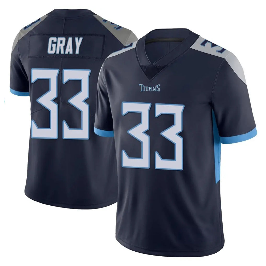 Tocy T.Titans #33 Cedric Gray Player Navy Limited Vapor Untouchable Home Game Stitched Jerseys
