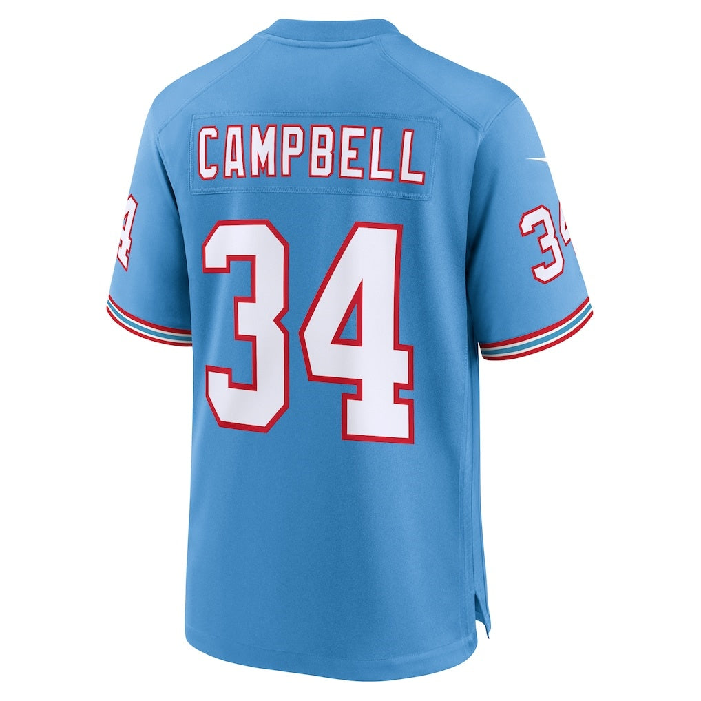 tocy T.Titans #34 Earl Campbell Light Blue Retired Player Alternate Game Stitched Jersey