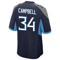 tocy T.Titans #34 Earl Campbell Player Navy Home Game Football Jerseys