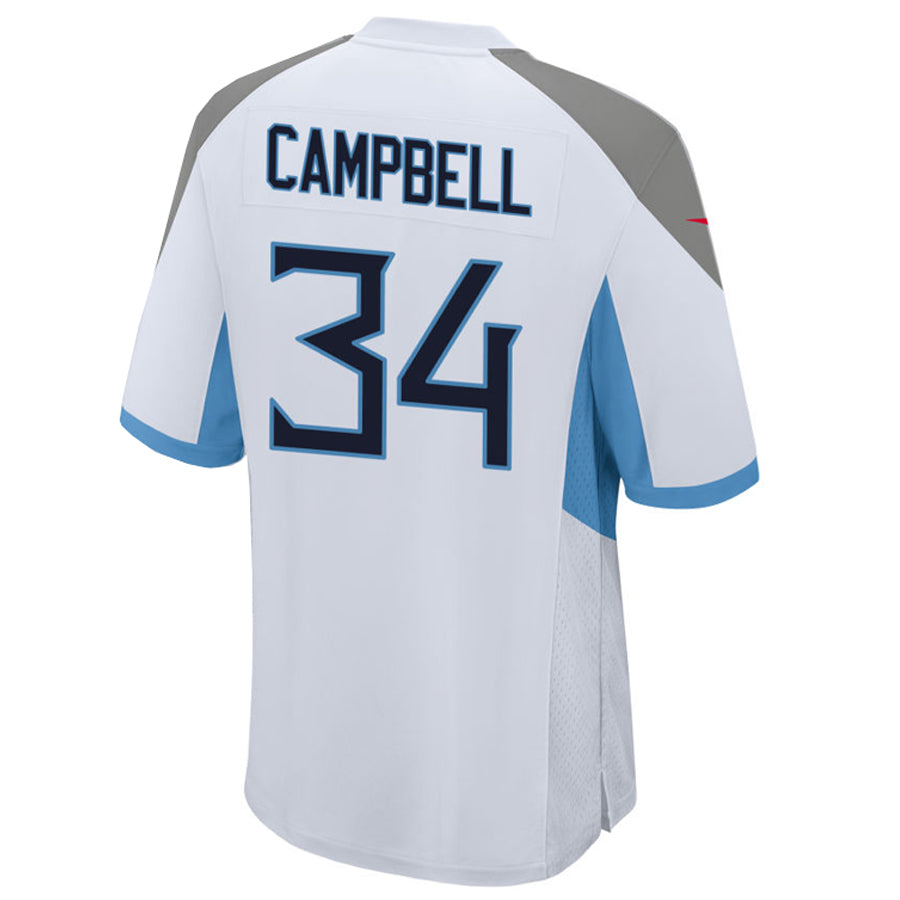 tocy T.Titans #34 Earl Campbell Player White Home Game Football Jerseys