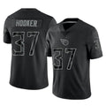 Tocy T.Titans #37 Amani Hooker Player Black Limited Reflective Home Game Stitched Jerseys