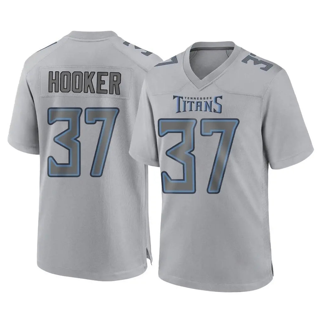 Tocy T.Titans #37 Amani Hooker Player Gray Atmosphere Fashion Home Game Stitched Jerseys