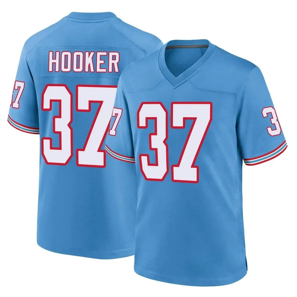 Tocy T.Titans #37 Amani Hooker Player Light Blue Oilers Throwback Home Game Stitched Jerseys