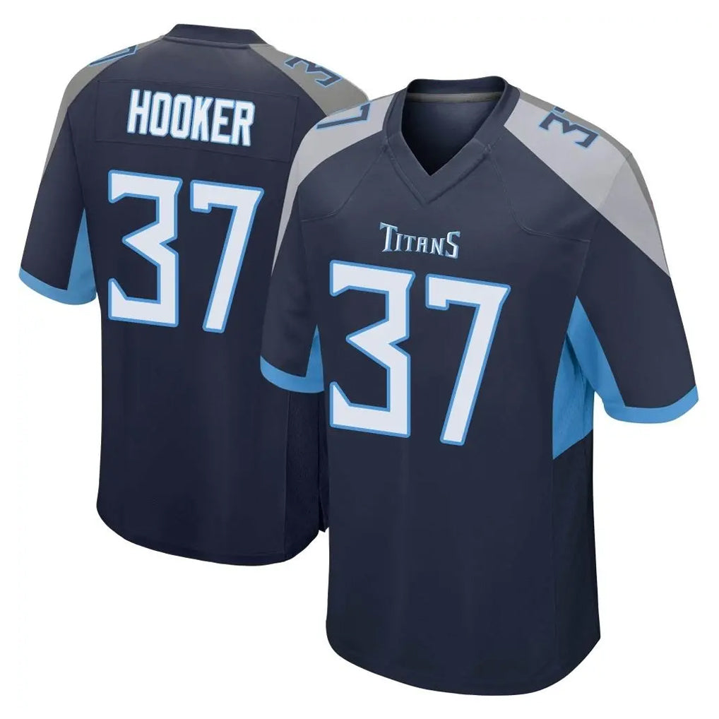 Tocy T.Titans #37 Amani Hooker Player Navy Home Game Stitched Jerseys