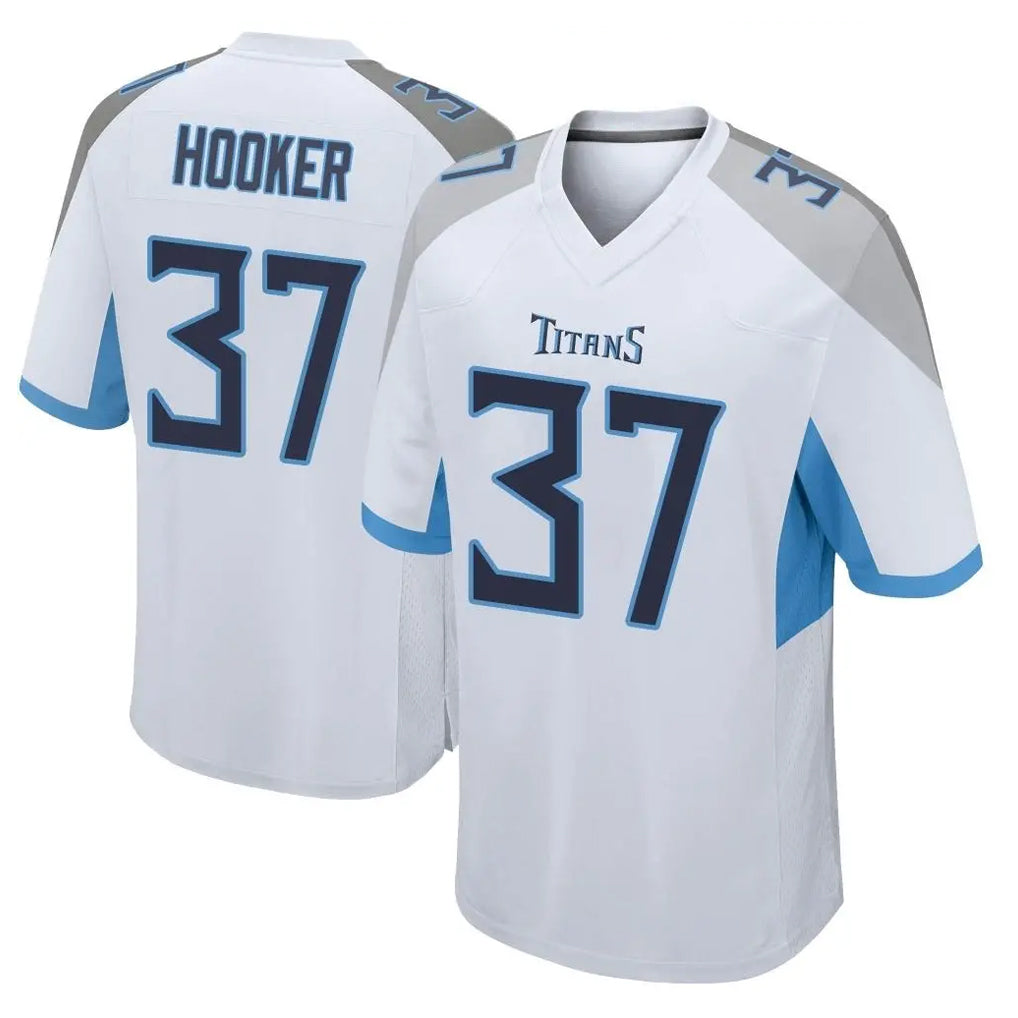 Tocy T.Titans #37 Amani Hooker Player White Home Game Stitched Jerseys