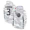 Tocy T.Titans #3 Tommy Townsend Player Camo Arctic Salute to Service Pullover Hoodies Home Game Stitched Jerseys