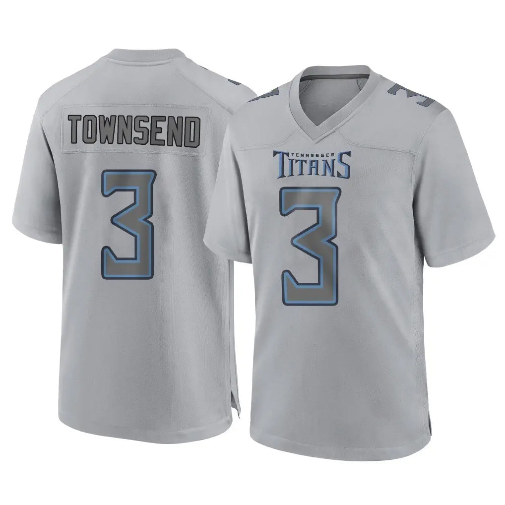Tocy T.Titans #3 Tommy Townsend Player Gray Atmosphere Fashion Home Game Stitched Jerseys