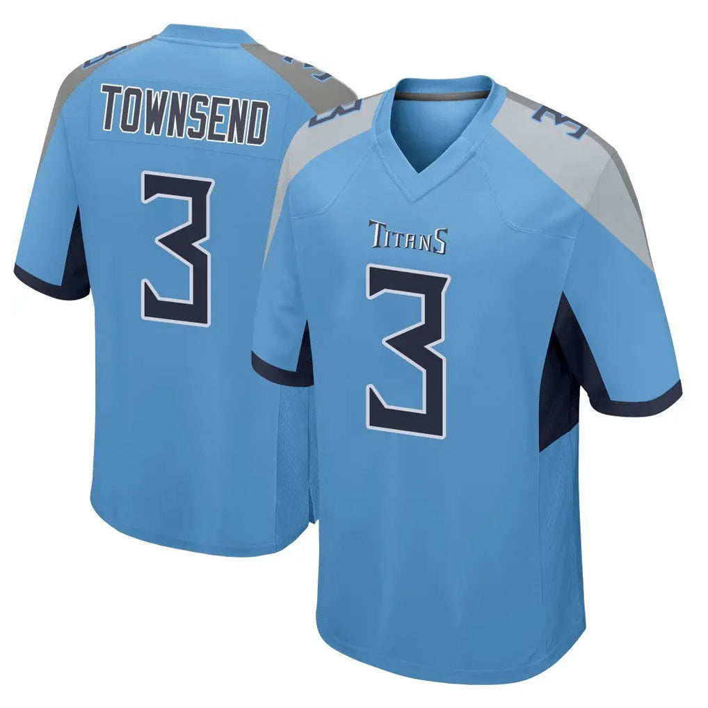 Tocy T.Titans #3 Tommy Townsend Player Light Blue Home Game Stitched Jerseys