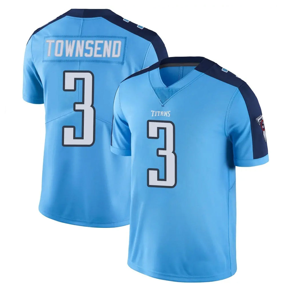 Tocy T.Titans #3 Tommy Townsend Player Light Blue Limited Color Rush Home Game Stitched Jerseys