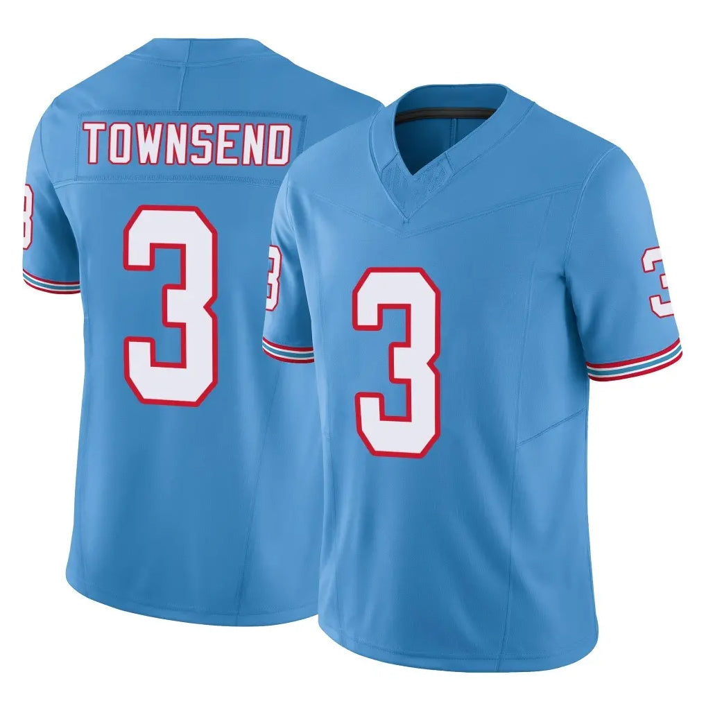 Tocy T.Titans #3 Tommy Townsend Player Light Blue Limited Vapor F.U.S.E. Home Game Stitched Jerseys