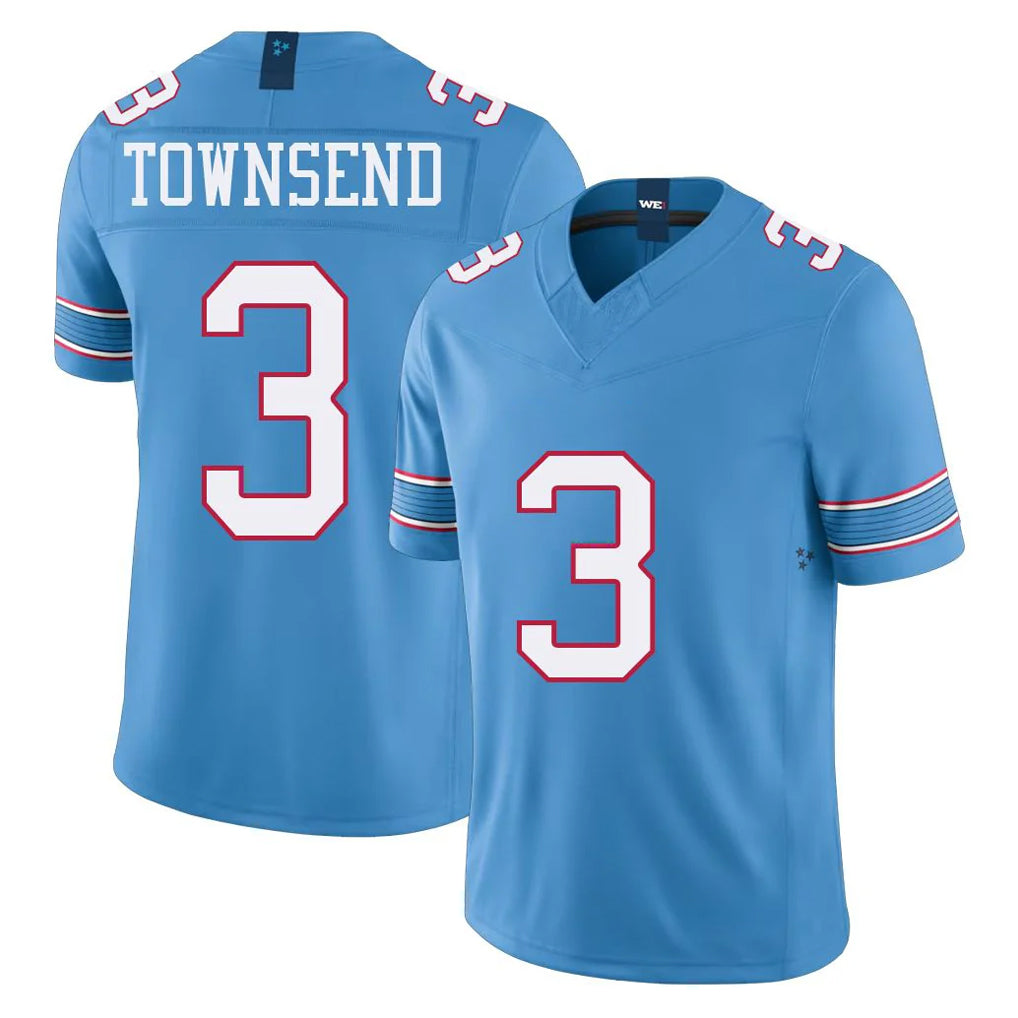 Tocy T.Titans #3 Tommy Townsend Player Light Blue Team Vapor F.U.S.E. Limited Home Game Stitched Jerseys