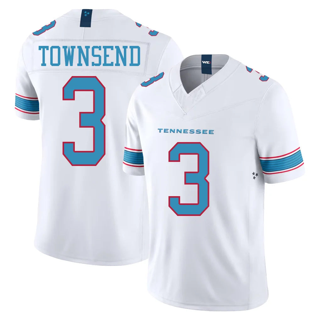 Tocy T.Titans #3 Tommy Townsend Player White Limited Vapor F.U.S.E. Home Game Stitched Jerseys