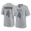 Tocy T.Titans #4 Wan'Dale Robinson Player Gray Atmosphere Fashion Home Game Stitched Jerseys