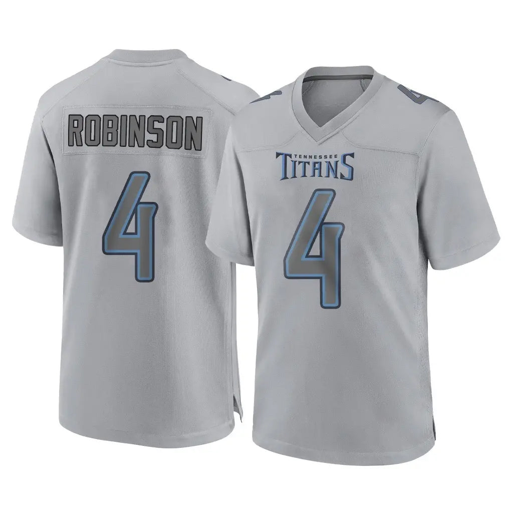 Tocy T.Titans #4 Wan'Dale Robinson Player Gray Atmosphere Fashion Home Game Stitched Jerseys