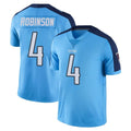 Tocy T.Titans #4 Wan'Dale Robinson Player Light Blue Limited Color Rush Home Game Stitched Jerseys