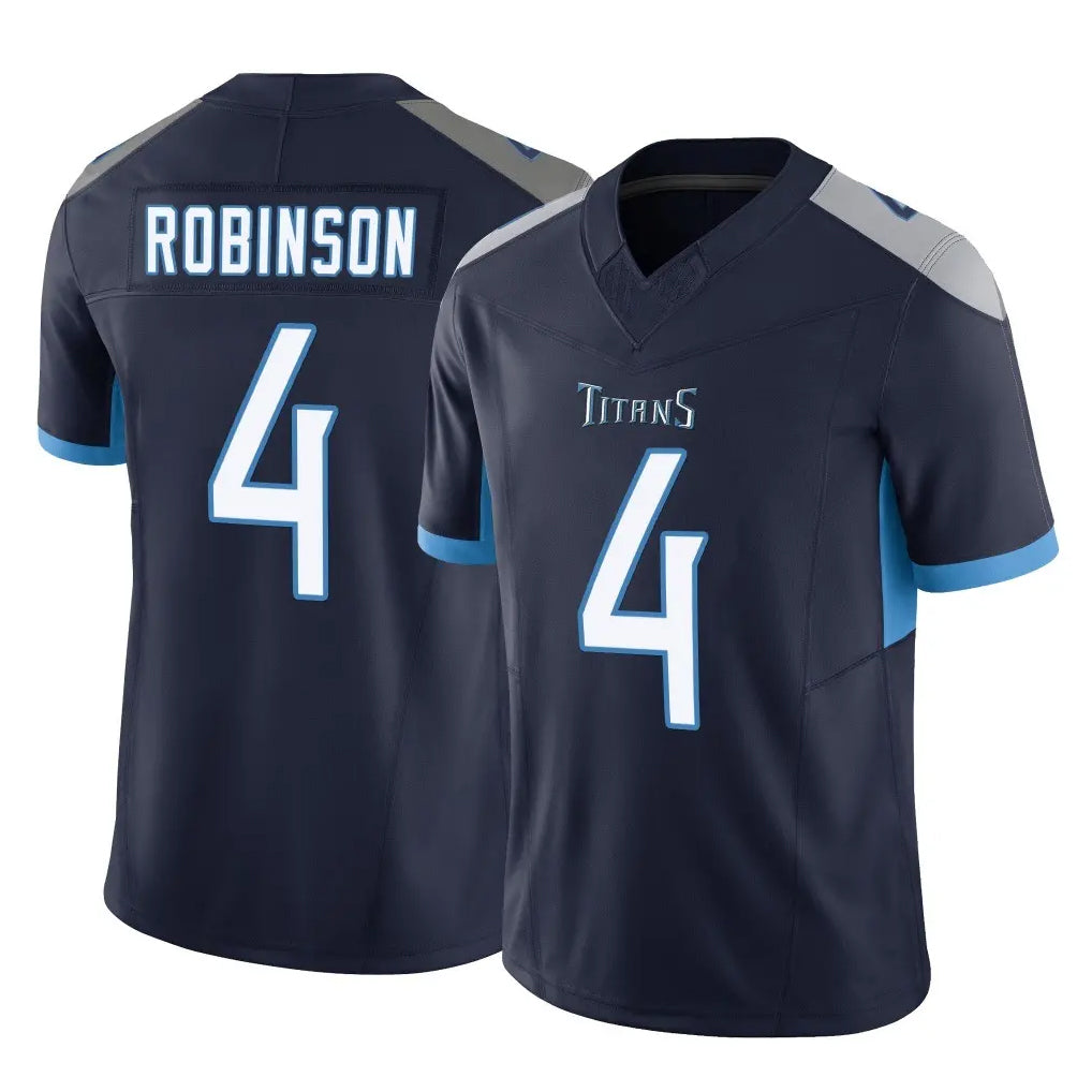 Tocy T.Titans #4 Wan'Dale Robinson Player Navy Limited Vapor F.U.S.E. Home Game Stitched Jerseys