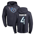 Tocy T.Titans #4 Wan'Dale Robinson Player Navy Logo Pullover Hoodies Home Game Stitched Jerseys