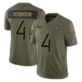 Tocy T.Titans #4 Wan'Dale Robinson Player Olive Limited 2025 Salute to Service Home Game Stitched Jerseys